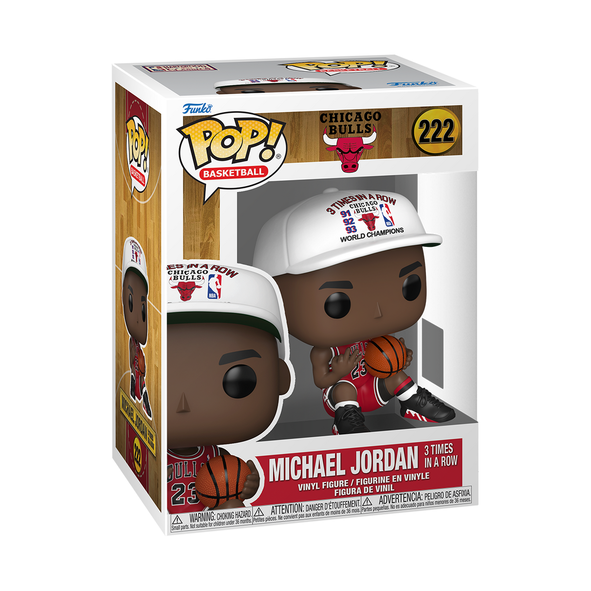 Funko Pop! Basketball: Chicago Bulls: Michael Jordan (3 Times In A Row)