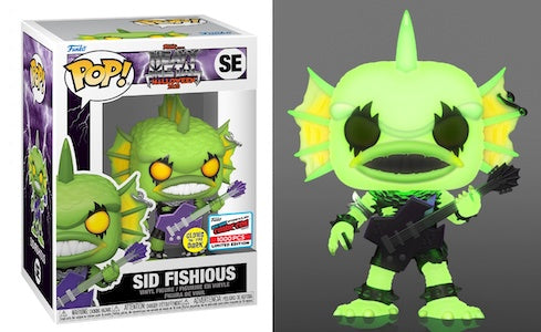 Funko Pop! Funko: Heavy Metal Halloween 2023: Sid Fishious (Glow) 2023 NYCC Con Sticker L.E 1,000)