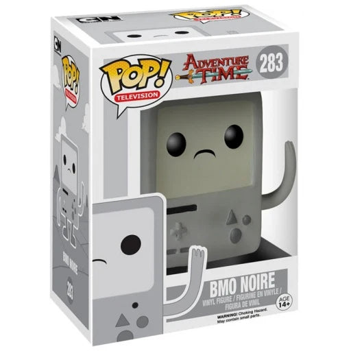 Funko Pop! figure of BMO Noire from Adventure Time, featuring a stylized cartoon character with a detailed box display.