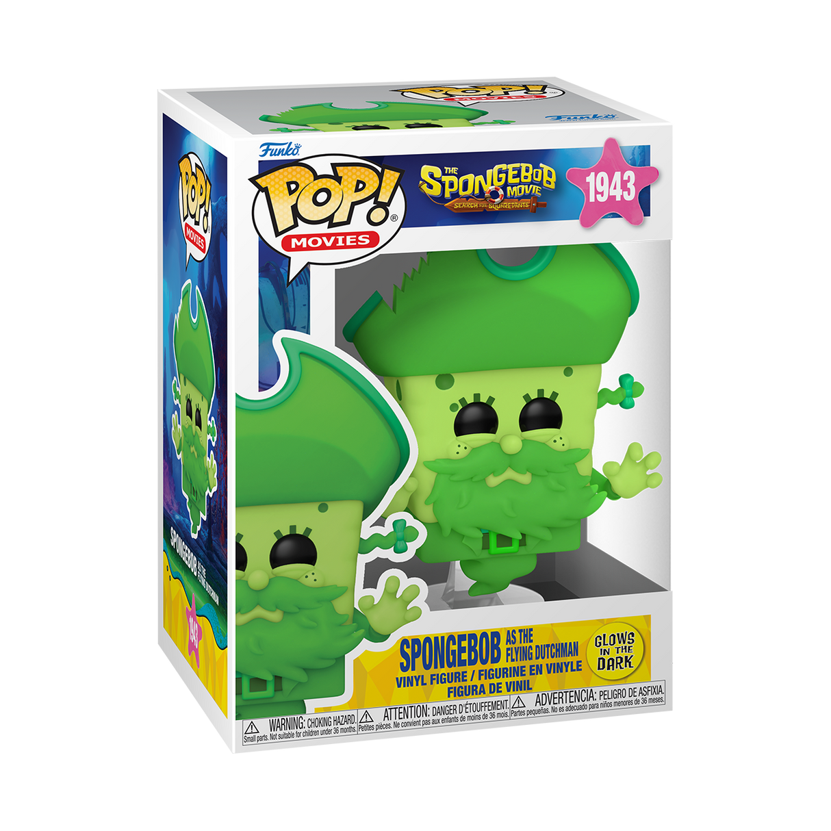 Funko Pop! Movies: The Spongebob Movie Search For The Square Pants: Spongebob as The Flying Dutchman (Glow)