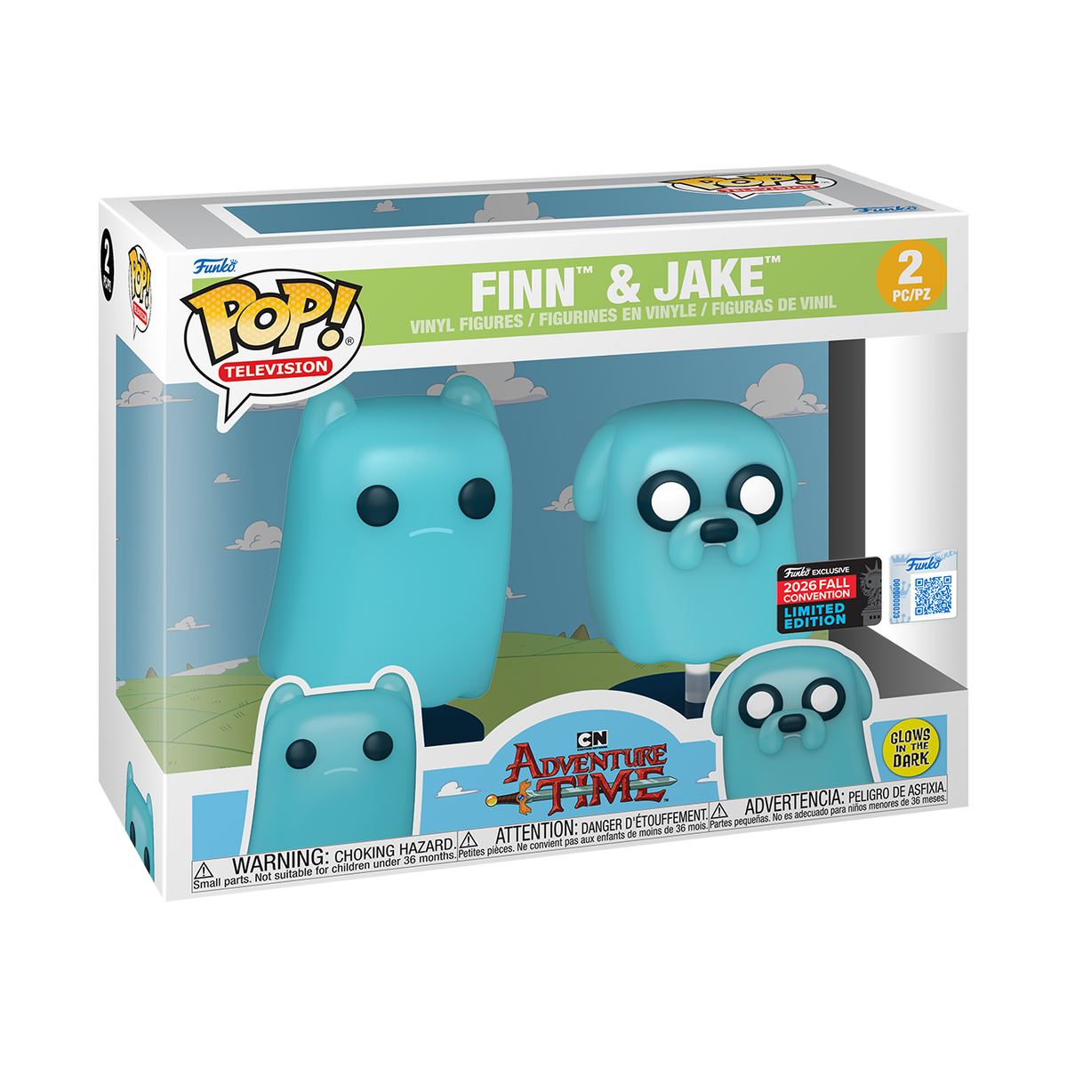 Funko Pop! Animation: Adventure Time: Fin and Jake (2 Pack) (2026 Fall Convention Shared Exclusive)