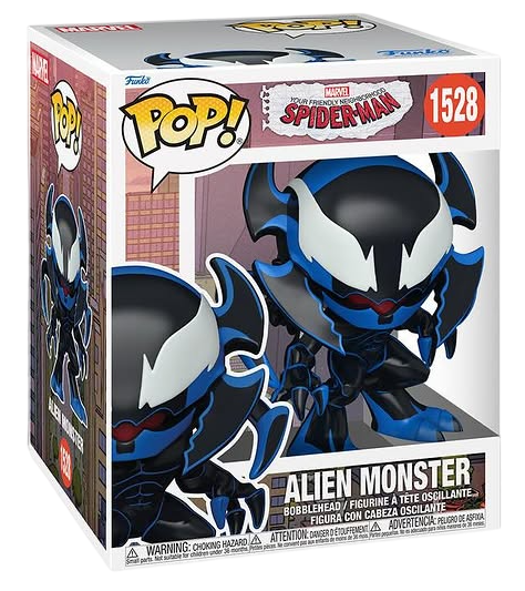 Funko Pop! Marvel: Your Friendly Neighborhood Spider-Man: Alien Monster (Super 6") (Box Imperfection)