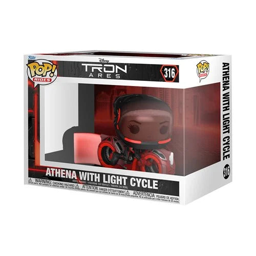 Funko Pop! Rides: Disney's Tron Ares: Athena with Light Cycle
