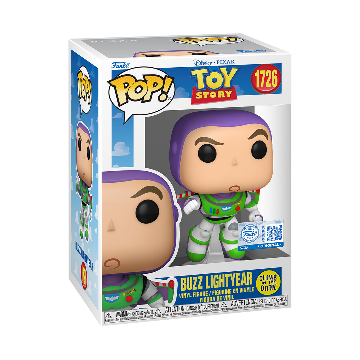 Funko Pop! Disney: Toy Story: Buzz Lightyear (Glow) (Funko Special Edition)
