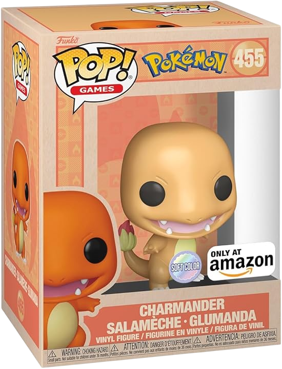 Funko Pop! Games: Pokemon: Charmander (Soft Color) (Amazon Exclusive)