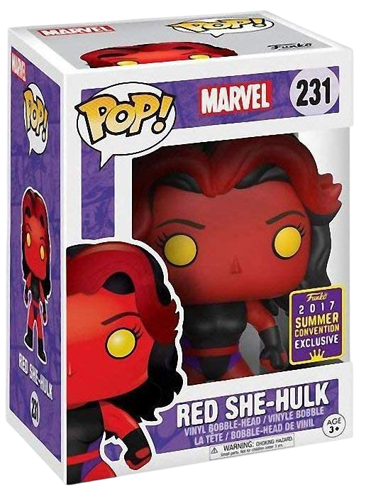 Funko Pop! Marvel: Red She-Hulk (2017 Summer Convention Shared Exclusive) (Box Imperfection)