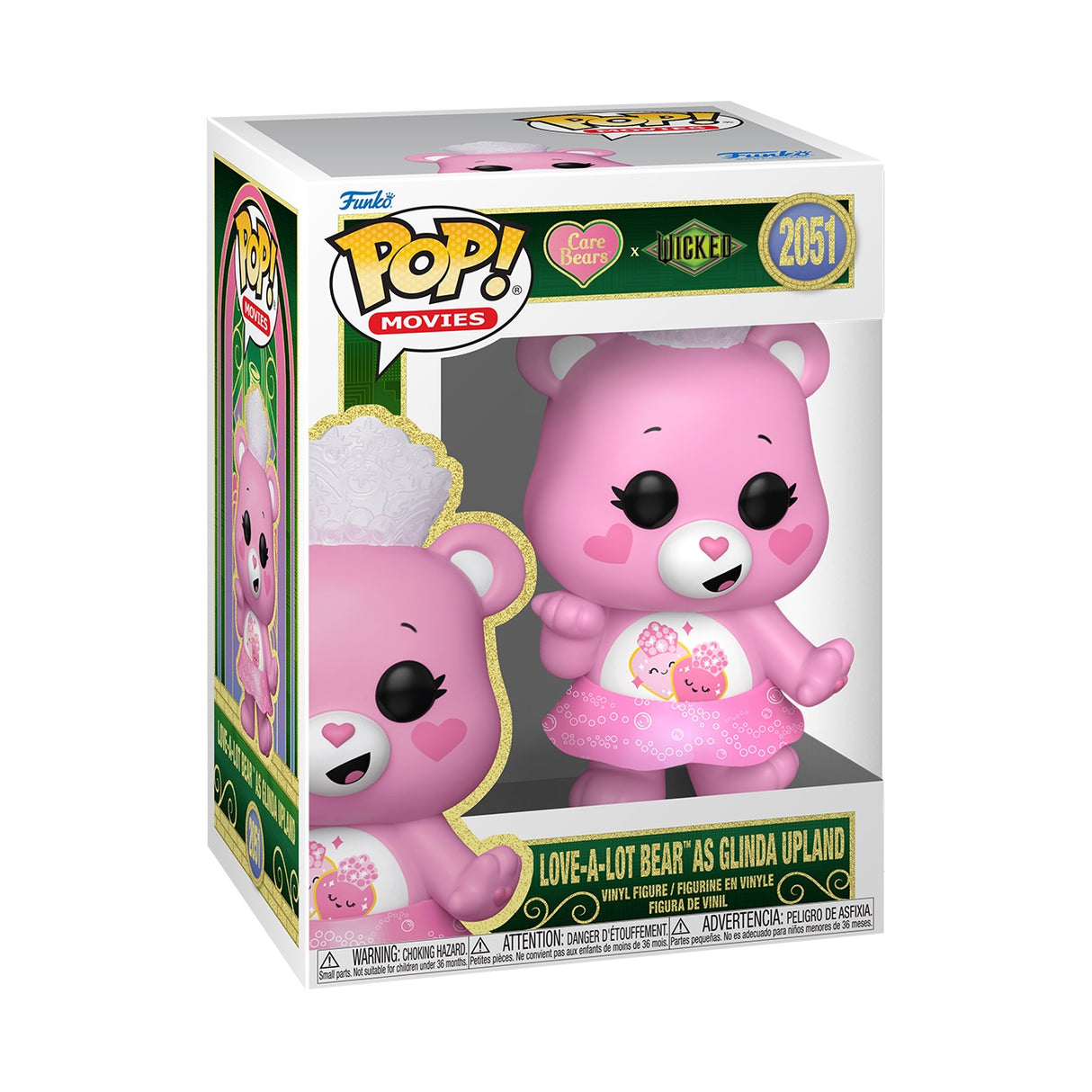 Funko Pop! Movies: Care Bears x Wicked: Love-A-Lot Bear as Glinda Upland