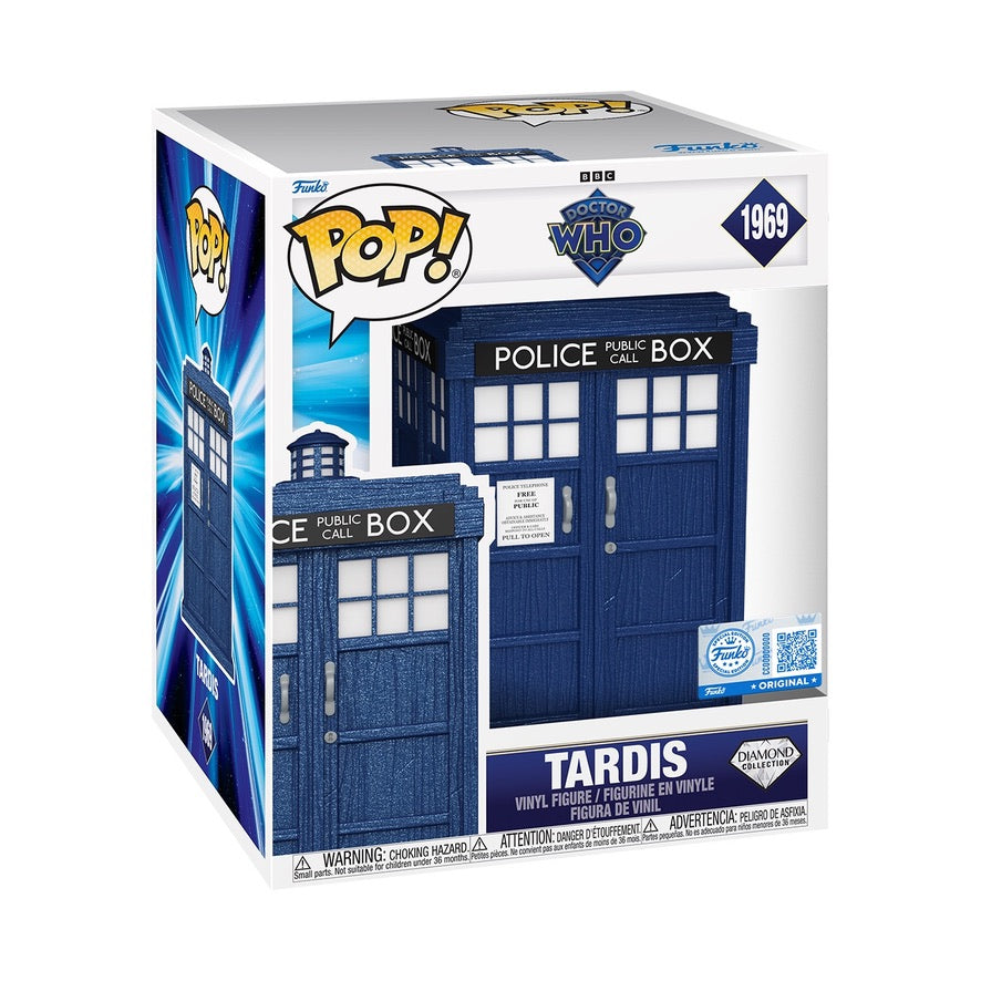 Funko Pop! Doctor Who Tardis Diamond Collection figure, collectible vinyl toy from the exclusive Funko Shop series
