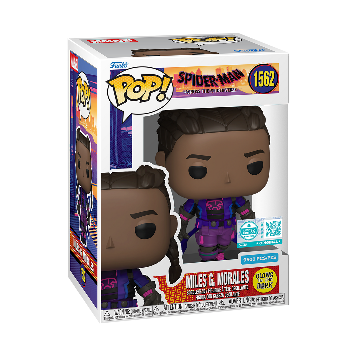 Funko Pop! Marvel: Spider-Man Across the Spiderverse: Miles G. Morales (Glow) (LE 9,500) (Funko Supreme Edition)