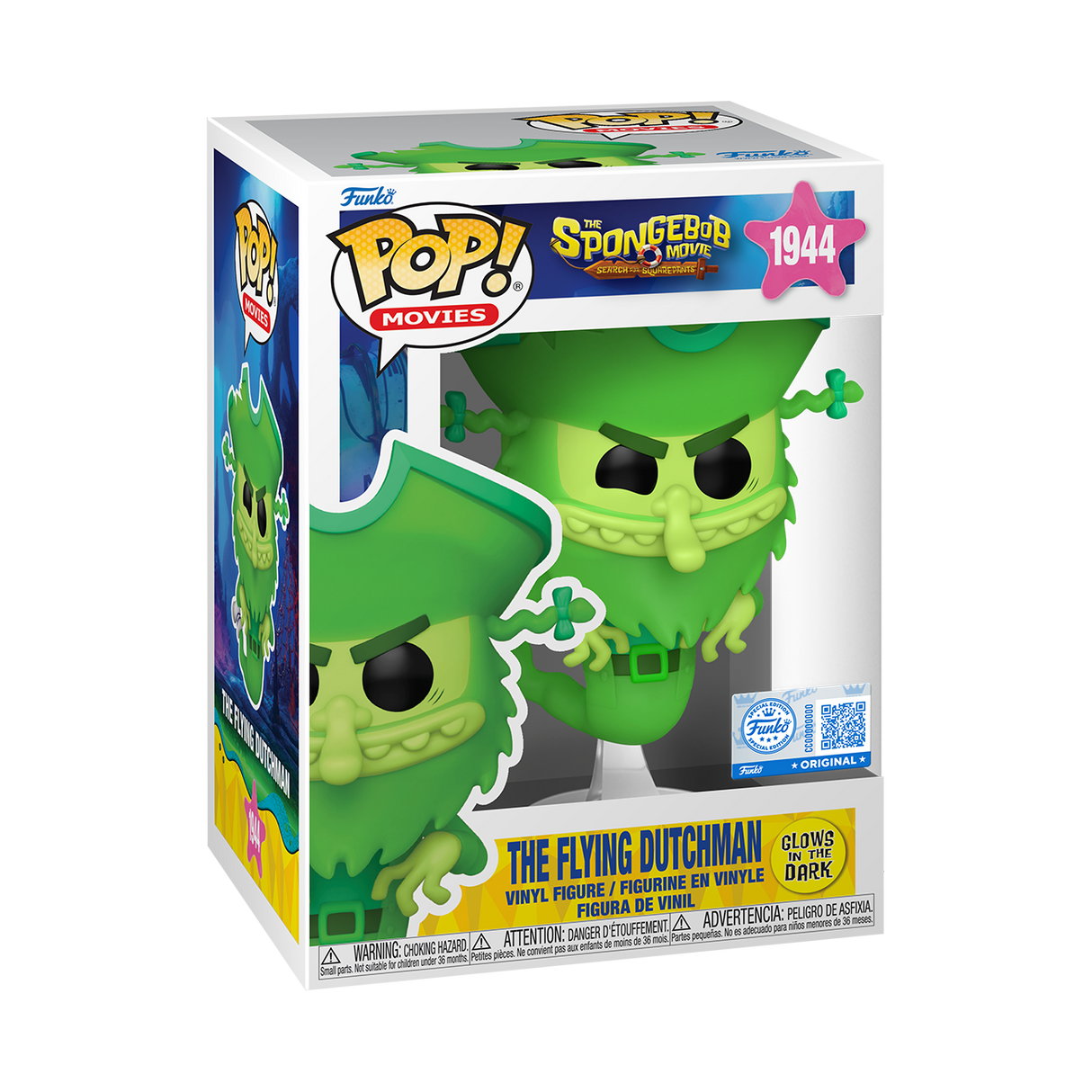 Funko Pop! Movies: The Spongebob Movie Search For The Square Pants: The Flying Dutchman (Glow) (Amazon Exclusive)