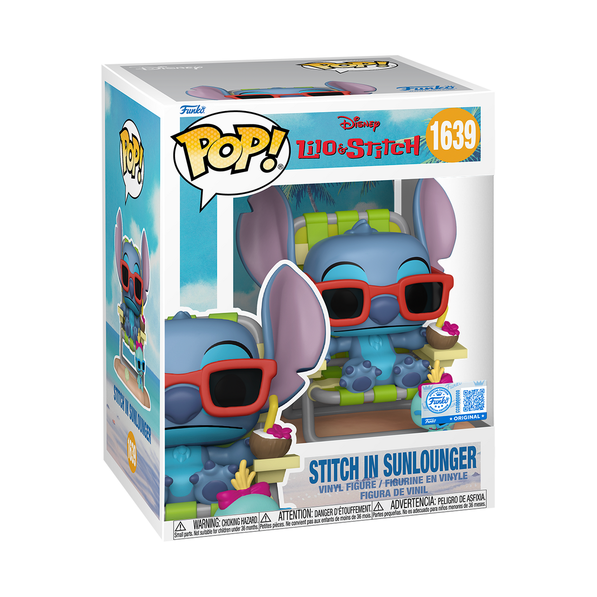 Funko Pop! Premium: Lilo and Stitch: Stitch in Sunlounger: Funko Special Edition