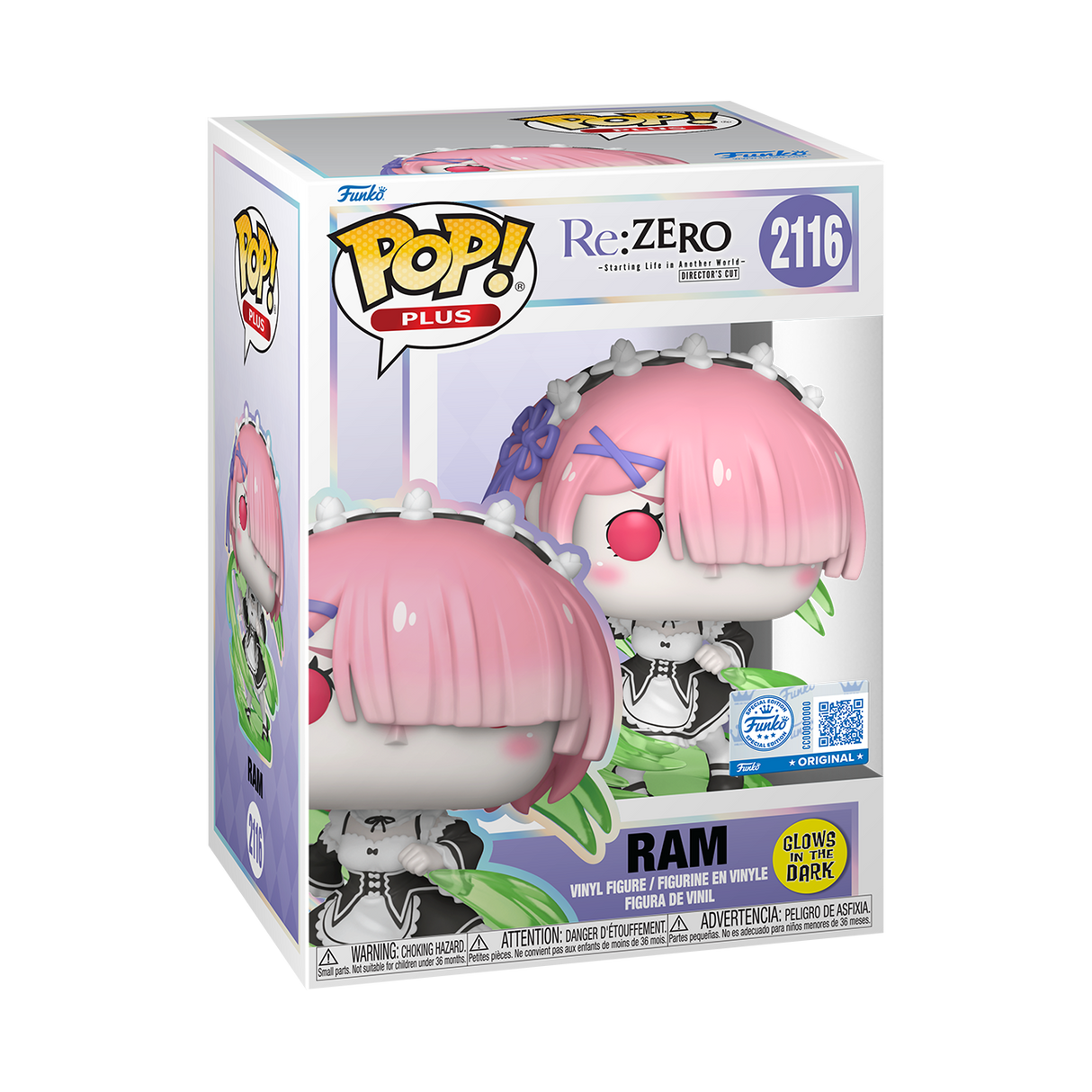 Funko Pop! Animation: ReZero Starting Life in Another World: Ram (Glow) (Chalice Exclusive)