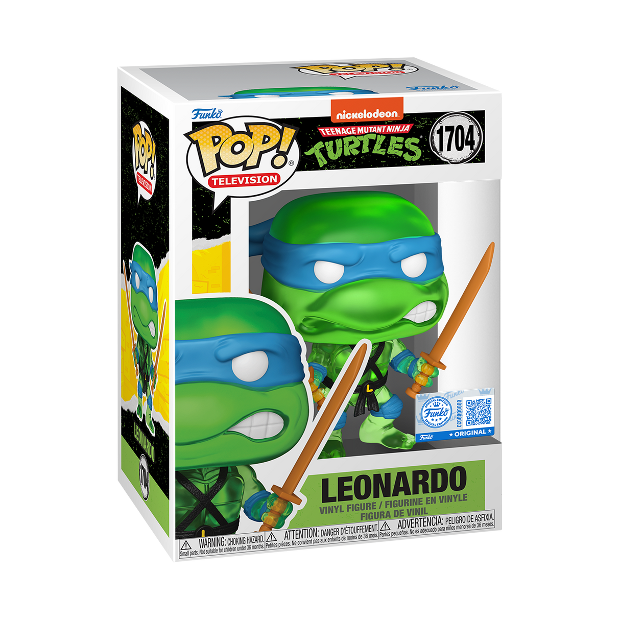Funko Pop! Television: Teenage Mutant Ninja Turtles: Leonardo (Translucent) (Funko Shop Exclusive)