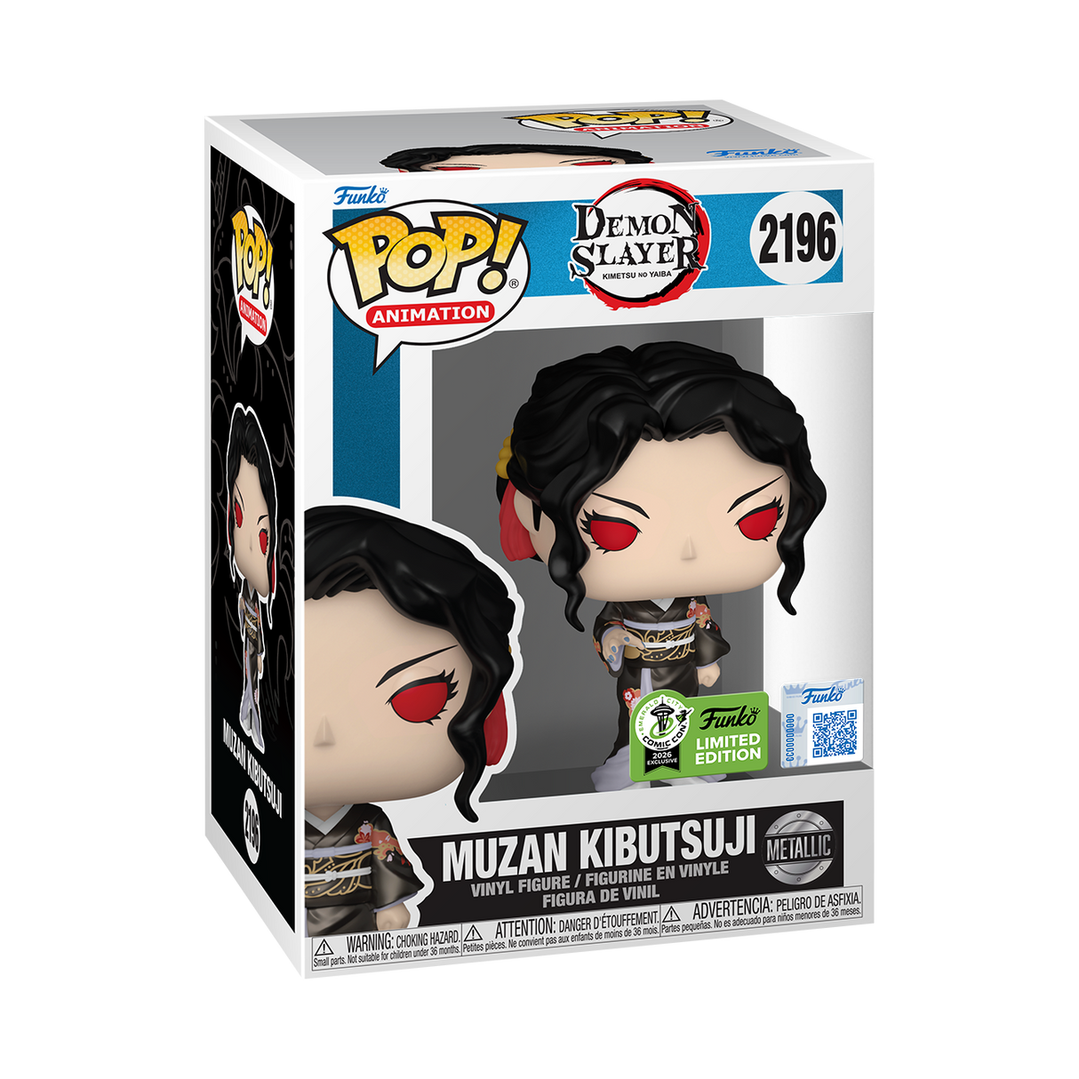 Funko Pop! Animation: Demon Slayer: Muzan Kibutsuji (Metallic) (2026 ECCC Convention Exclusive) (Box Imperfection)