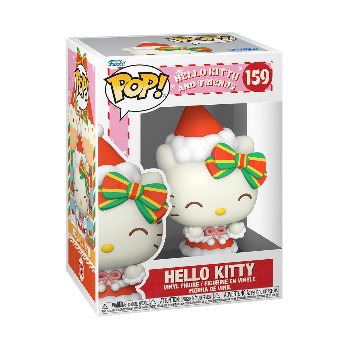 Funko Pop! Hello Kitty Festive figure from Sanrio collection, featuring Hello Kitty in holiday-themed attire.