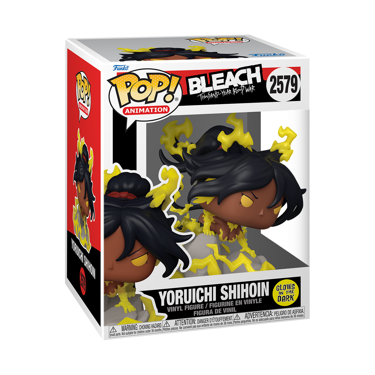 Funko Pop! Premium figure of Yoruichi Shihoin from Bleach Thousand Year Blood War, glow-in-the-dark collectible by Shak's Pop Shop