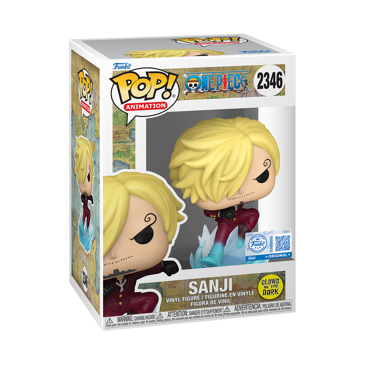 Funko Pop! Animation: One Piece: Sanj (Glow) (GameStop Exclusive)