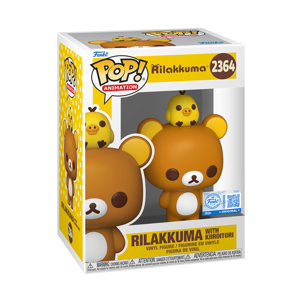 Funko Pop! Animation: Rilakkuma: Rilakkuma with Kiiroitori (Funko Special Edition)