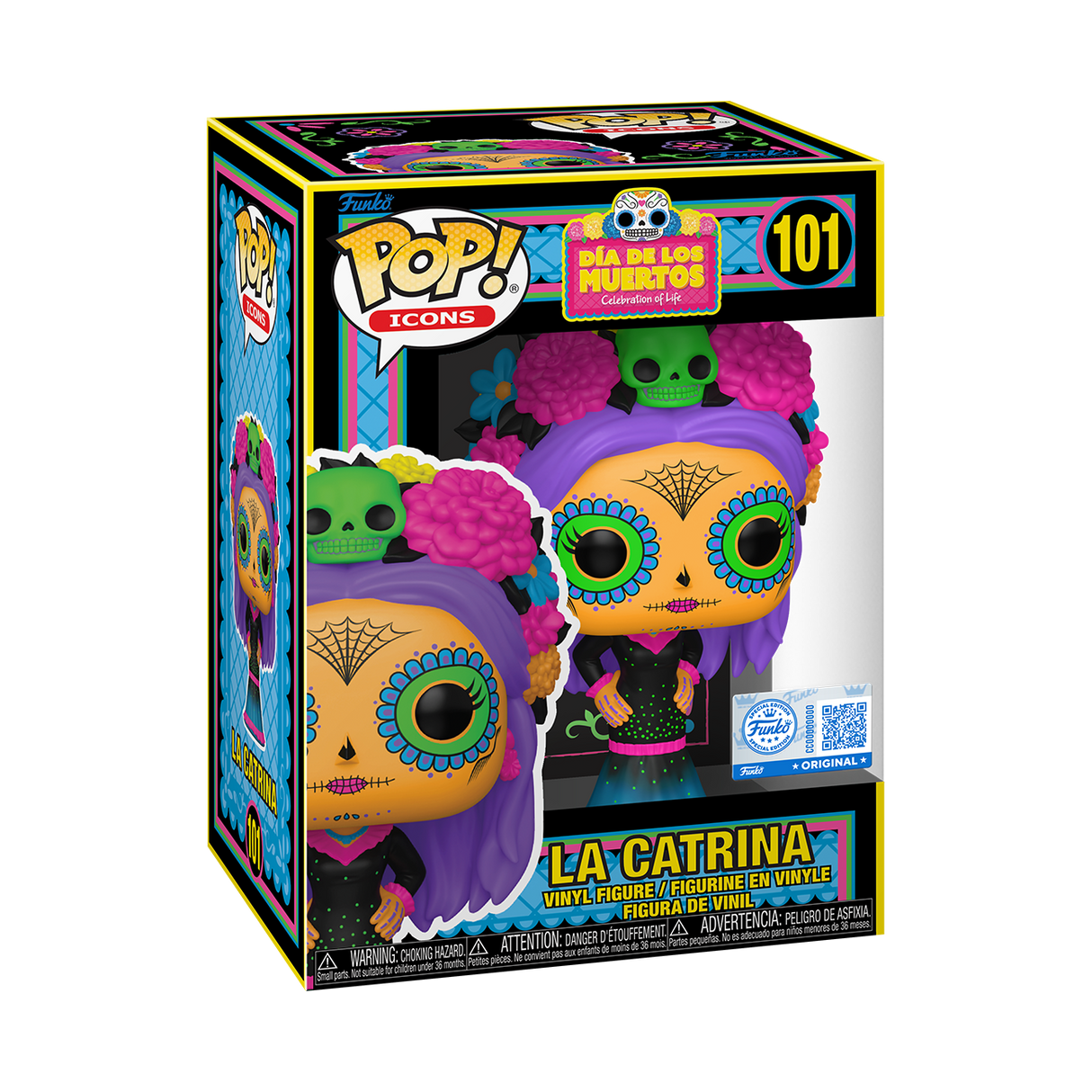 Funko Pop! Icons: Dia De Los Muertos: La Catrina (Blacklight) (Funko Special Edition)
