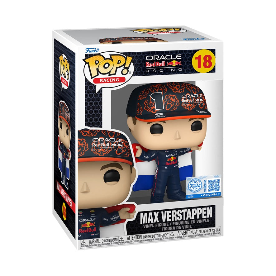 Funko Pop! Racing: Red Bull Racing: Max Verstappen with Dutch Flag (Funko Special Edition)