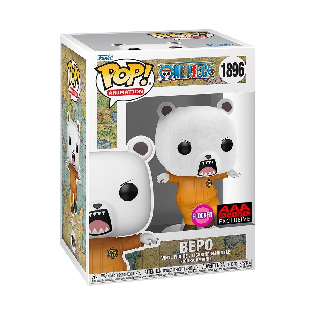 Funko Pop! Animation: One Piece: Bepo (Flocked) (AAA Anime Exclusive) (Box Imperfection)
