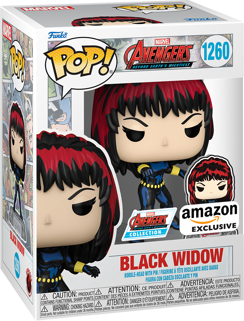 Funko Pop! Marvel: Avenegers: Black Widow (w/Pin) (Amazon Exclusive) (Box Imperfection)