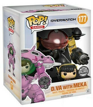 Funko Pop! Games: Overwatch: D.Va With Meka (Carbon Fiber) (Super 6") (Blizzard Exclusive)