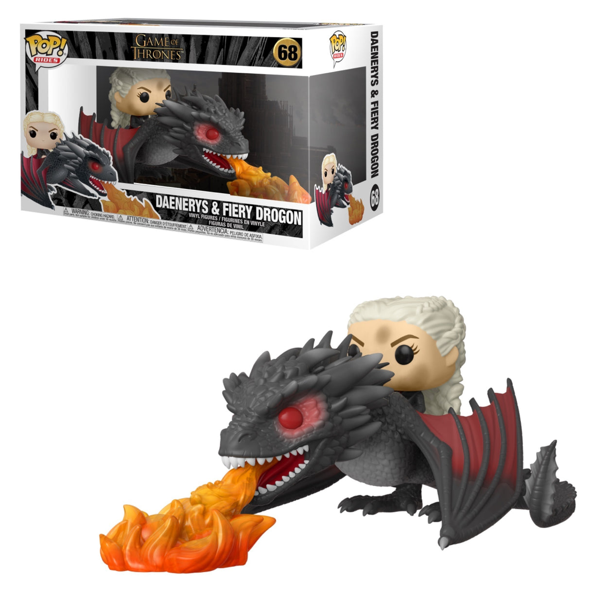 Funko Pop! Rides: Game Of Thrones: Daenerys & Fiery Drogon (Box Imperfection)