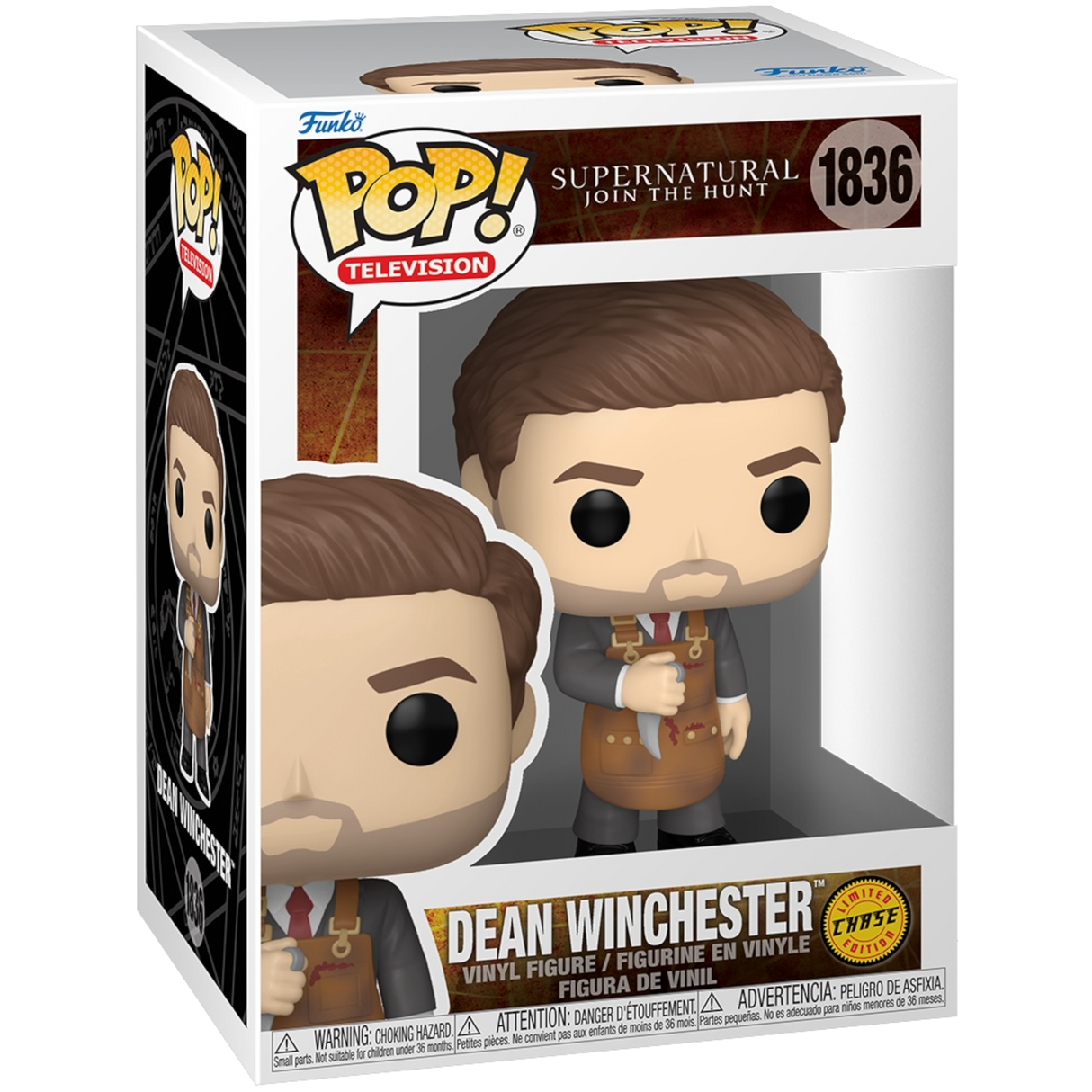 Funko Pop! Television: Supernatural: Dean Winchester (Chase) (Box Imperfection)