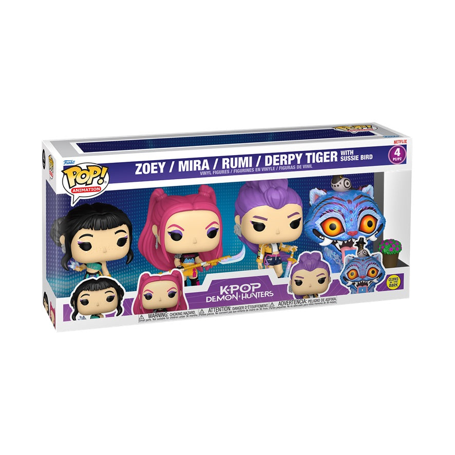 Funko Pop! Animation: K-Pop Demon Hunters (4 Pack)