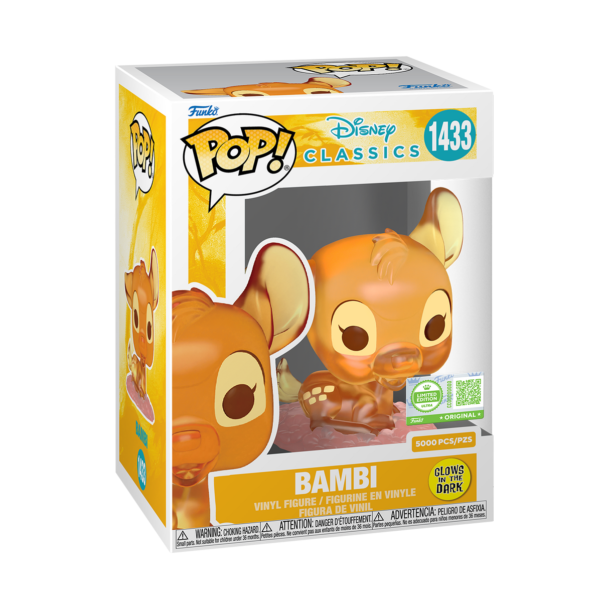 Funko Pop! Disney: Disney Classics: Bambi (Glow) (LE 5,000) (Funko Elite Edition) (Barnes and Noble Exclusive)