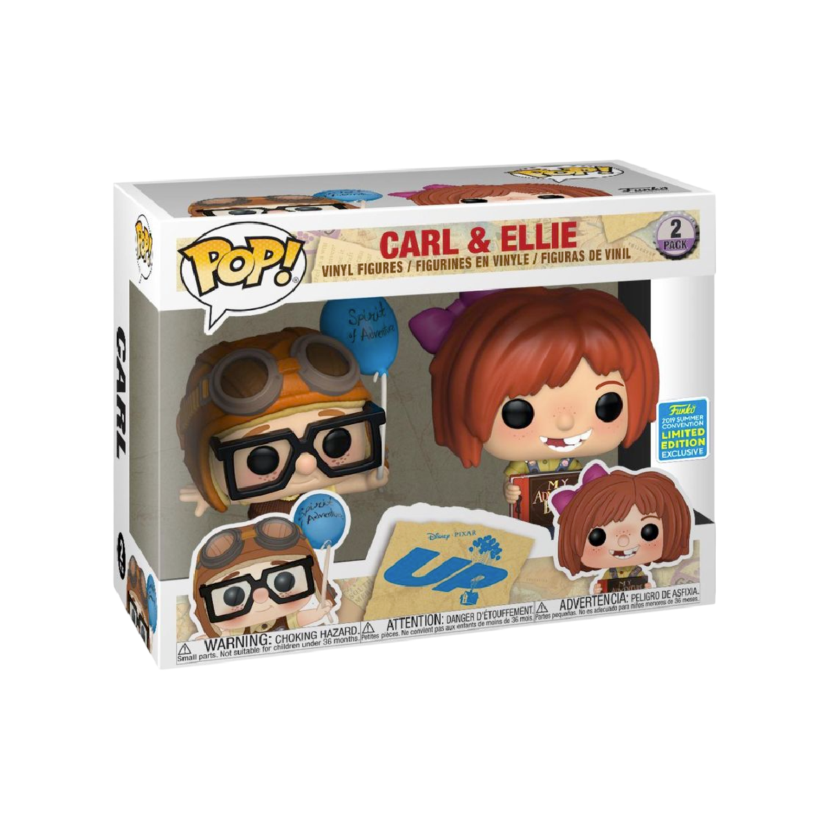 Funko Pop! Disney: Up: Carl & Ellie (2-Pack) (2019 Summer Convention Exclusive)
