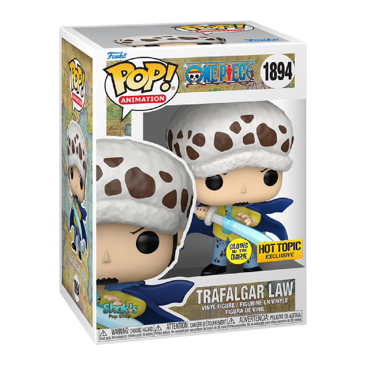 Funko Pop! Animation: One Piece: Trafalgar Law (Glow) (Hot Topic Exclusive)