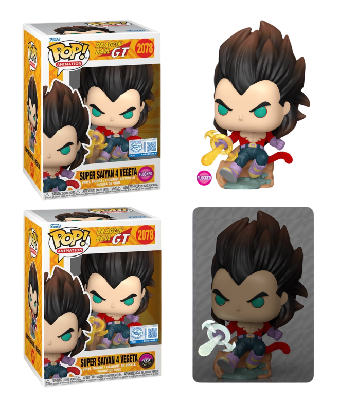 Funko Pop! Animation: Dragon Ball GT: Super Saiyan Vegeta 4 (Flocked) (Chalice Collectables Exclusive)
