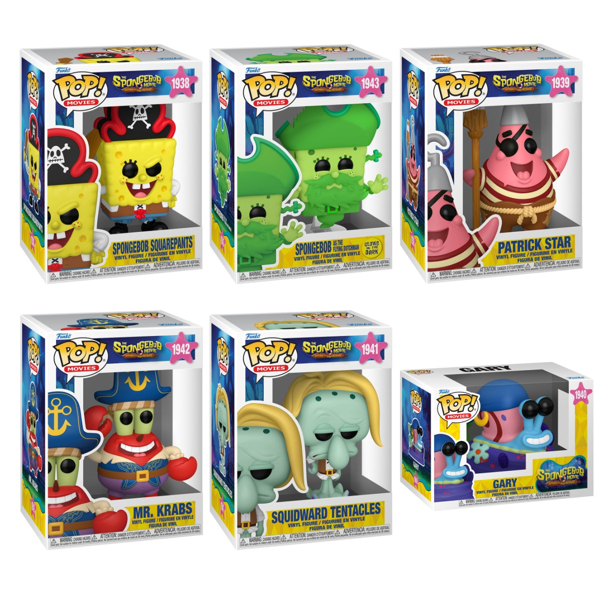 Funko Pop! Movies: The Spongebob Movie Search For The Square Pants: 6 Pop Bundle
