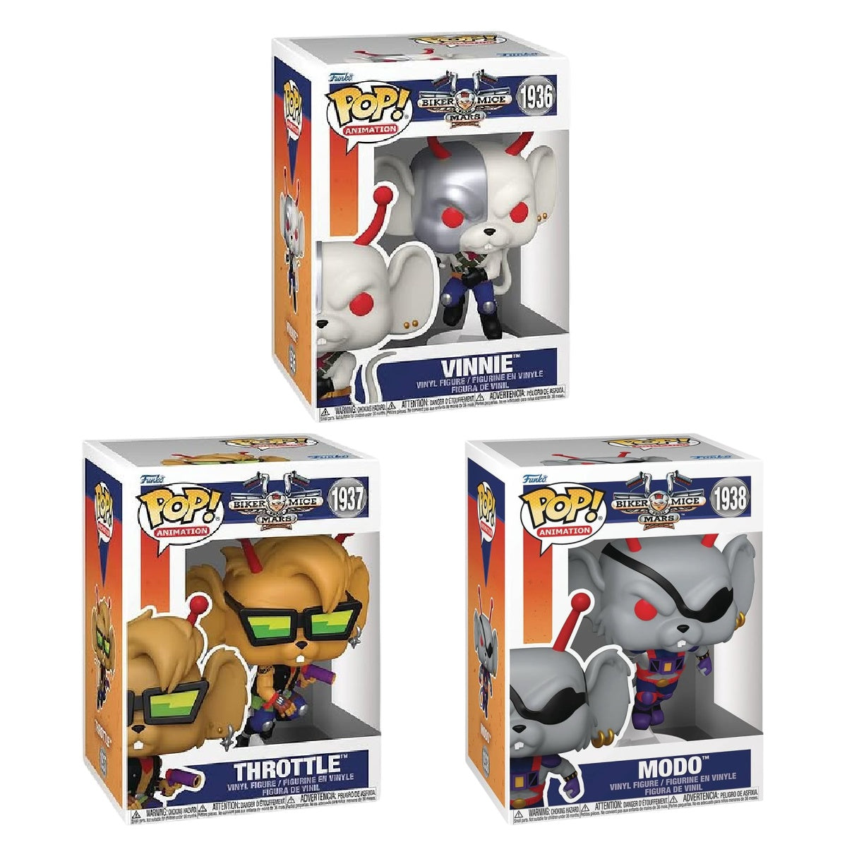 Funko Pop! Animation: Biker Mice From Mars: 3 Pop Bundle