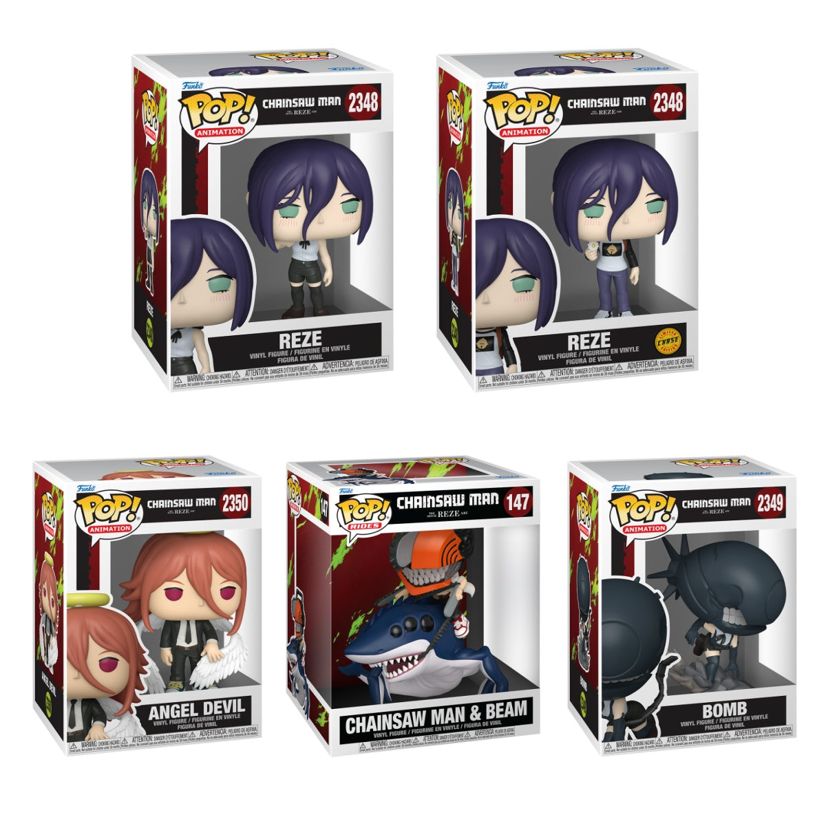 Funko Pop! Animation: Chainsaw Man The Movie: Rez Arc: 5 Pop Bundle