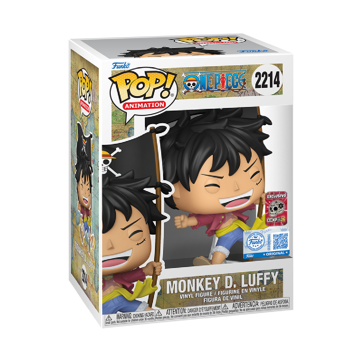 Funko Pop! Animation: One Piece - Monkey D. Luffy with Flag (2026 CCXP Mexico Exclusive)