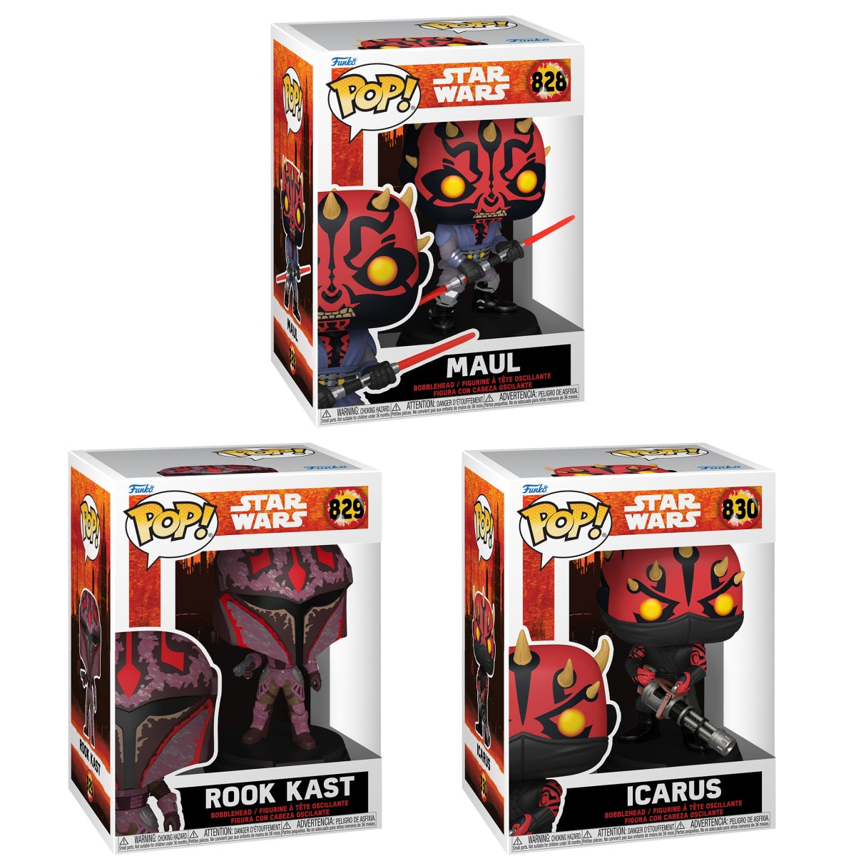 Funko Pop! Star Wars: Maul - Shadow Lord: 3 Pop Bundle