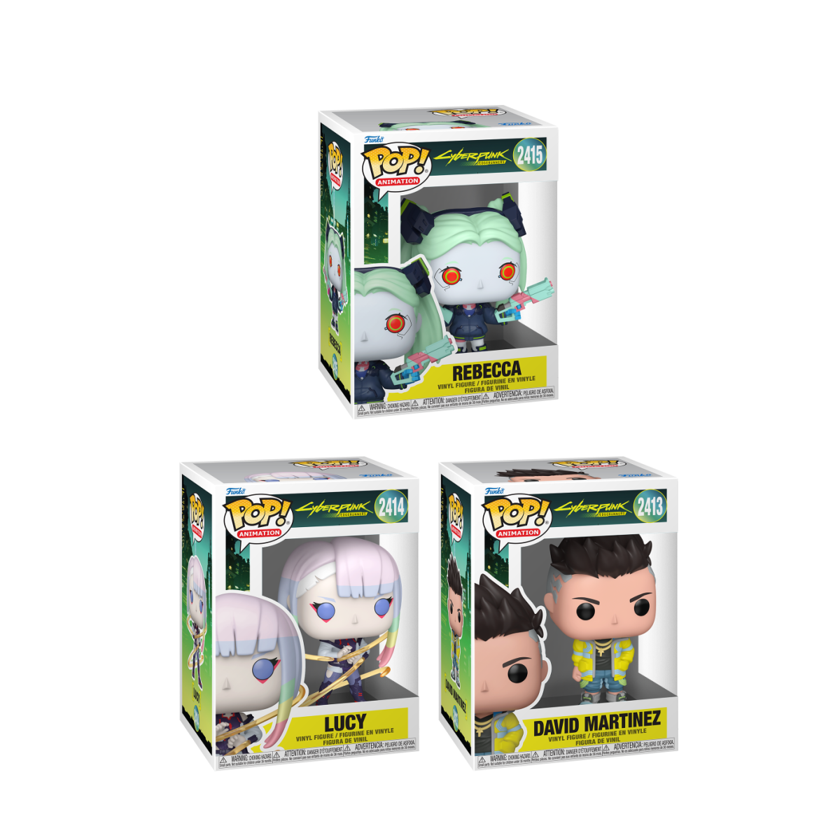 Funko Pop! Games: Cyberpunk Edgerunners: 3 Pop Bundle