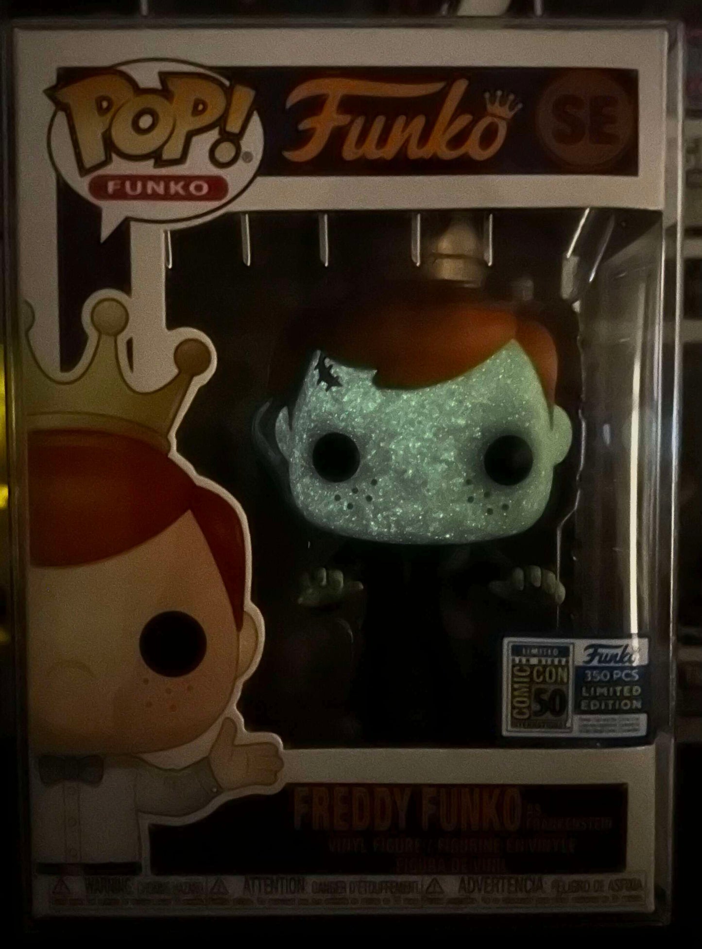 Funko Pop! Freddy Funko As Frankenstein (2018 SDCC Exclusive) (Error Glow) (Box Imperfection)