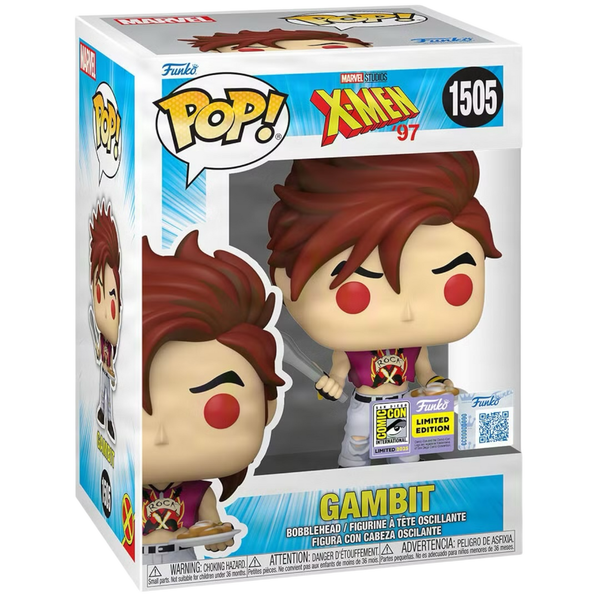 Funko Pop! Marvel: X-Men: Gambit (2025 SDCC Convention Exclusive) (Box Imperfection)