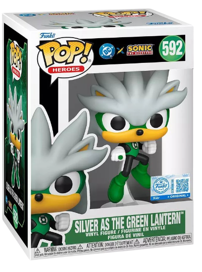 Funko Pop! Heroes: DC x Sonic the Hedgehog: Silver as The Green Lantern (Target Exclusive)