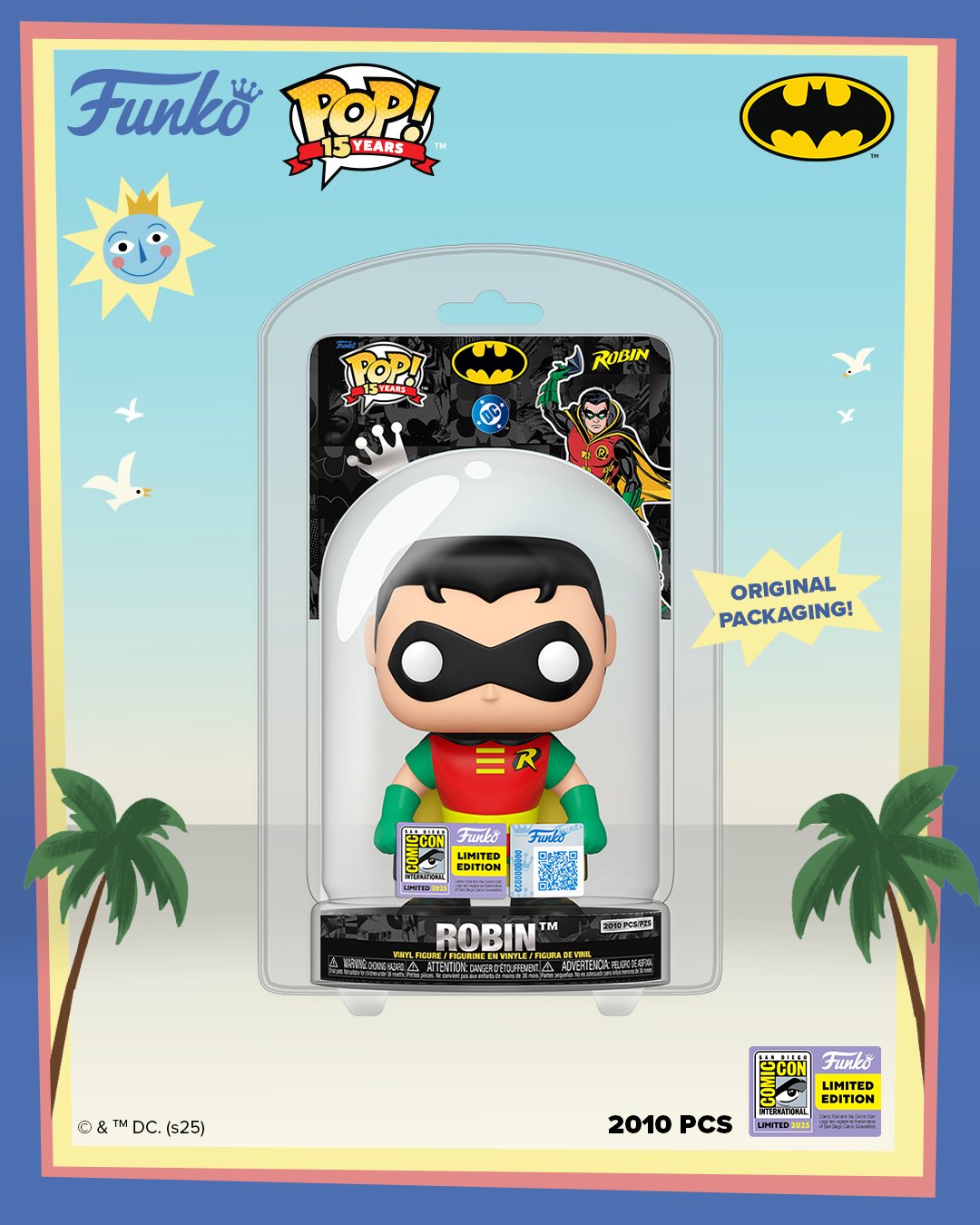 Funko Pop! DC's Robin (Clamshell) (LE 2,010) (2025 SDCC Convention Exclusive)