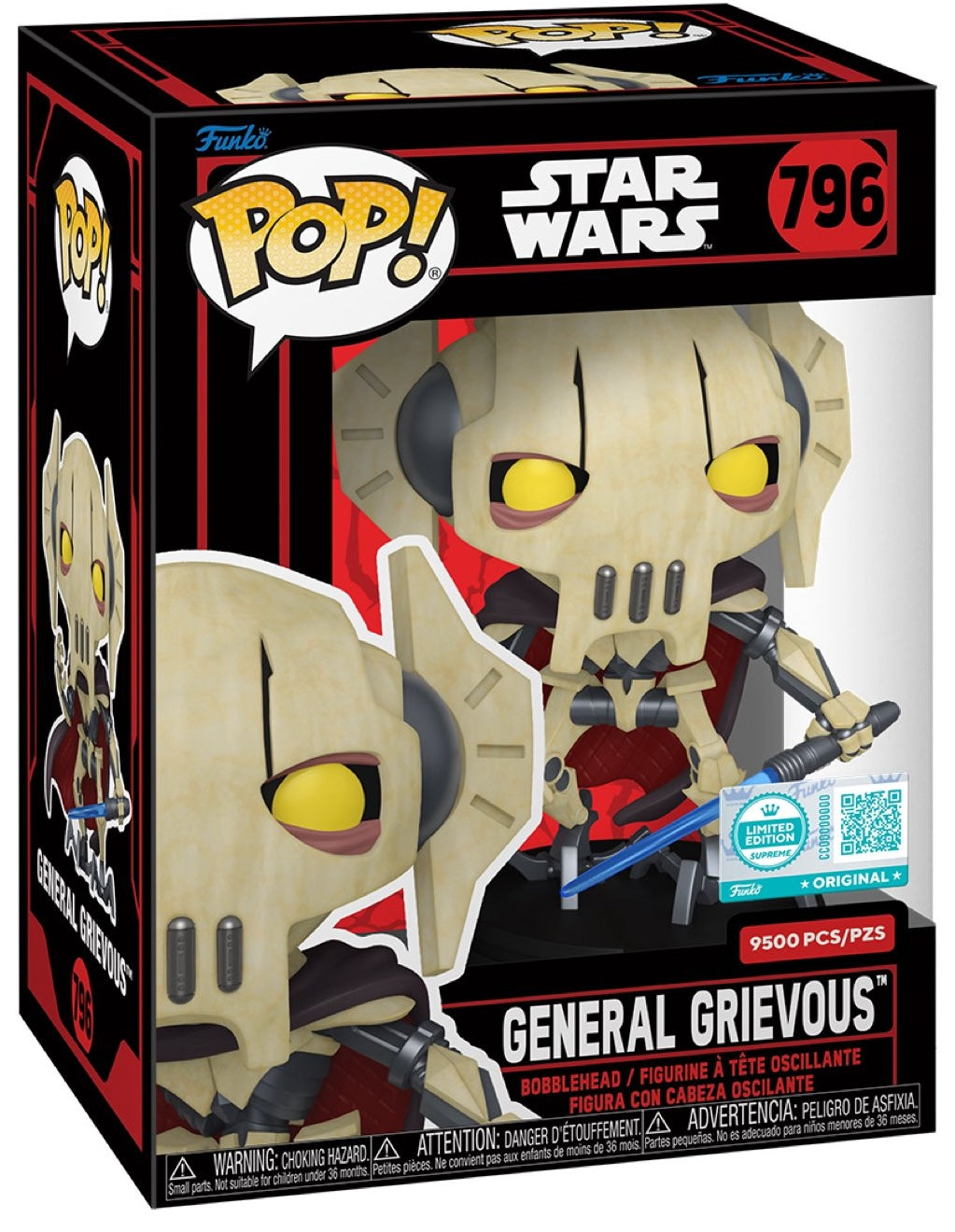 Funko Pop! Star Wars: General Grievous (LE 9,500) (Funko Supreme Edition) (Box Imperfection)