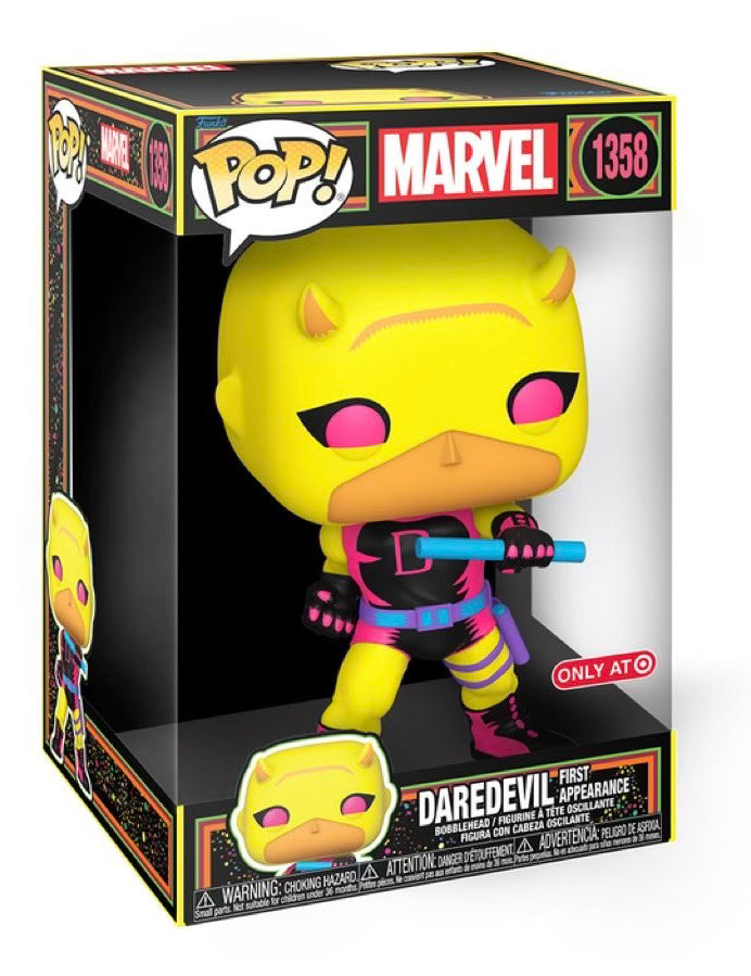 Funko Jumbo: Marvel: 10" Blacklight Daredevil (First Appearance) (Target Exclusive) (Box Imperfection)
