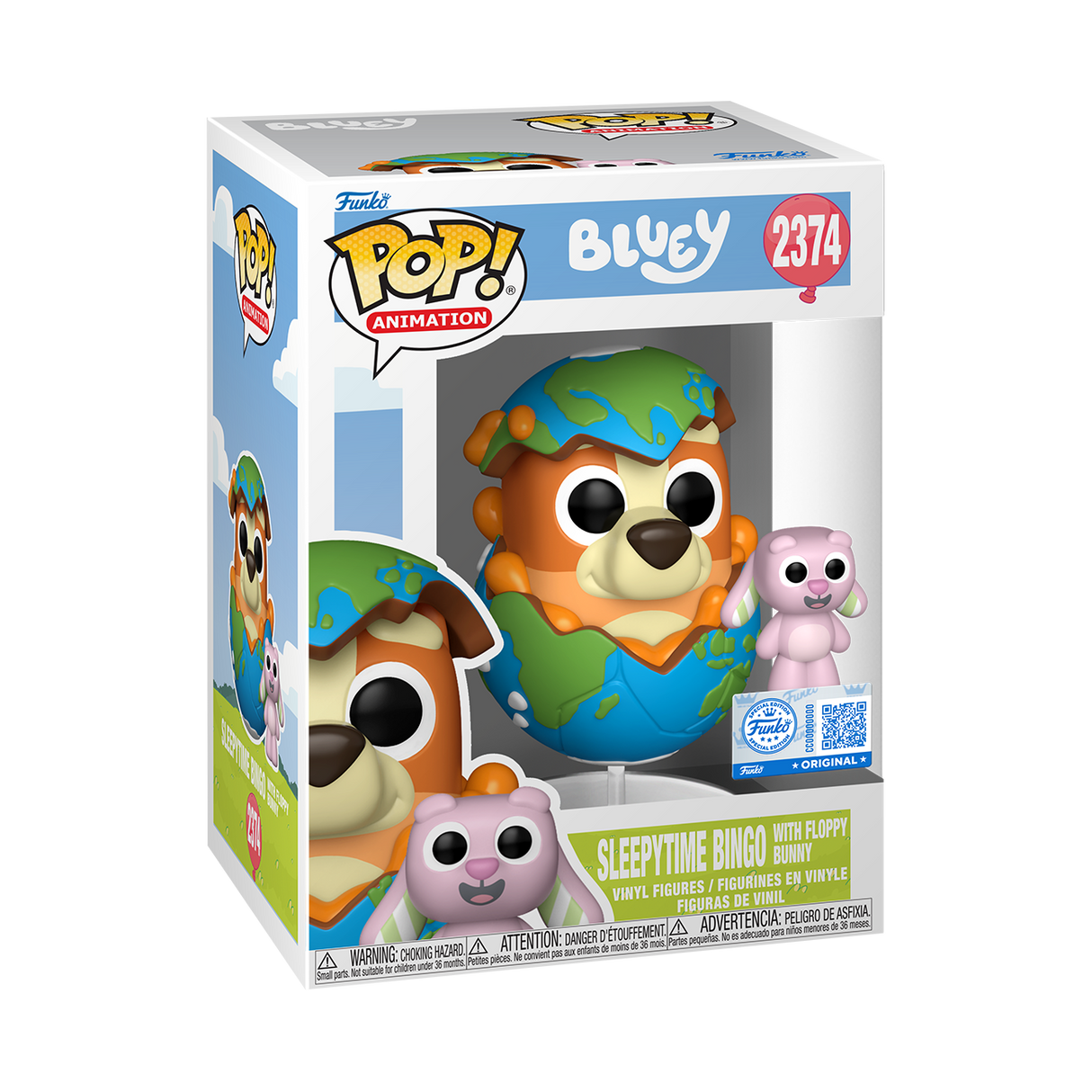 Funko Pop! Animation: Bluey: Sleepytime Bingo with Floppy Bunny (Specialty Series Exclusive)