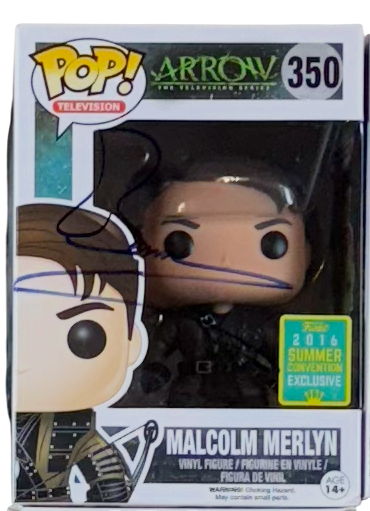 Funko Pop! Television: Arrow: Malcolm Merlyn (Signed by John Barrowman) (2016 Summer Convention Shared Exclusive) (Box Imperfection)