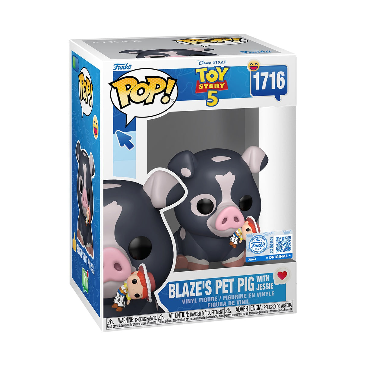 Funko Pop! Disney: Toy Story 5: Blaze's Pet Pig with Jessie (Funko Special Edition)