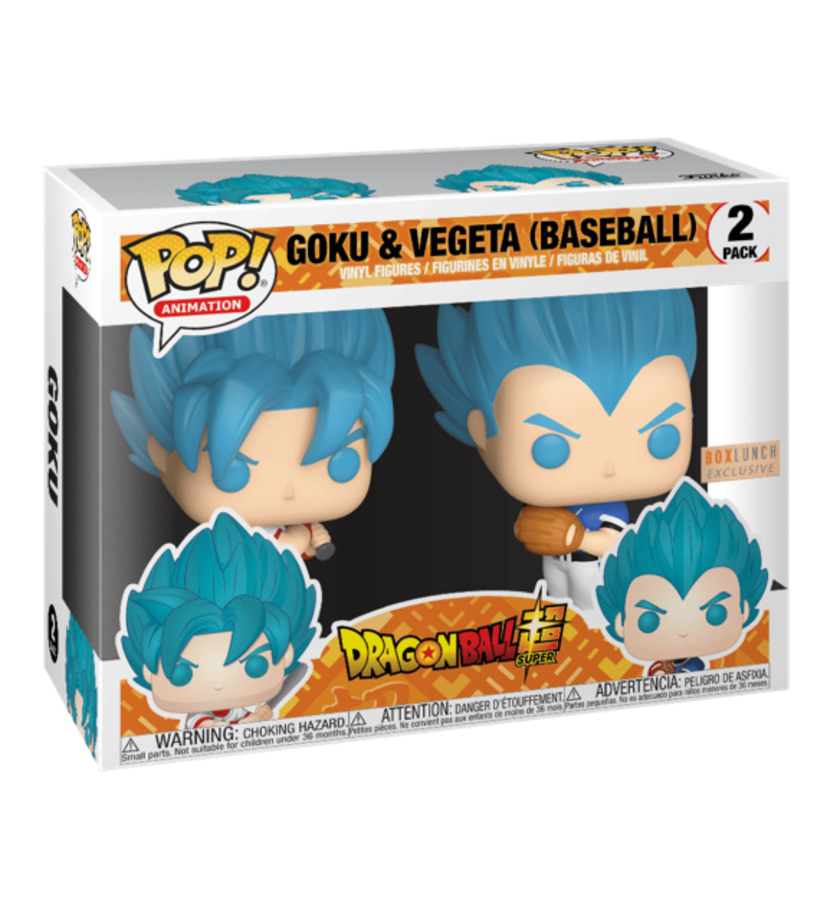 Funko Pop! Animation: Dragon Ball Z: Goku & Vegeta (Baseball) (BoxLunch Exclusive)